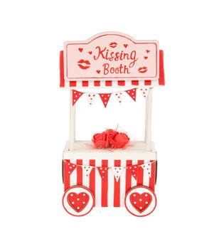 Figurine kissing booth pine wood 10.5x6.5x19cm