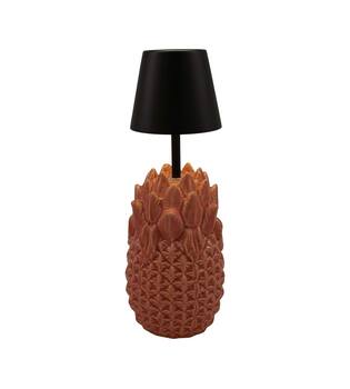 Table lamp pineapple rechargeable incl. cable glass 13.5x13.5x36.5cm