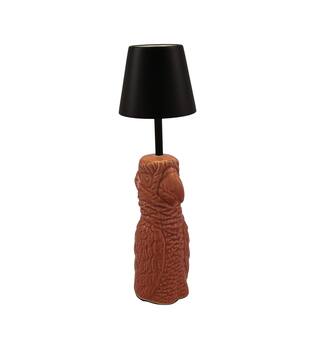 Table lamp parrot rechargeable incl. cable glass 11x11x38.5cm