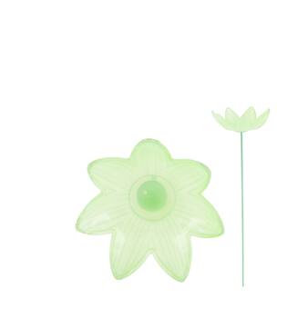 Flower glass on stick 11x11x45cm