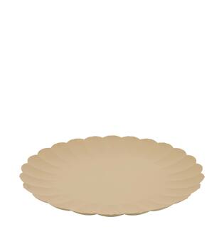 Tray round metal 38.5x3x38.5cm - Brown