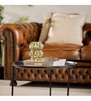 Tray square fir wood with handle 28x28x4.5cm - Brown