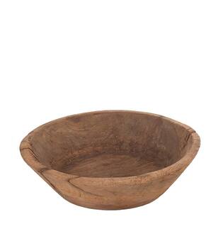 Schaal Nora - Hout - 35x35x17 - Bruin