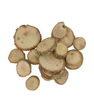 Bundle wood slices 250gr oak wood 10x5x21cm