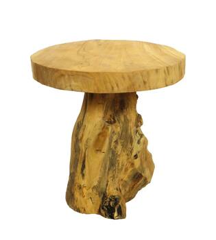 Stool teak wood 41x40x25cm - Natural