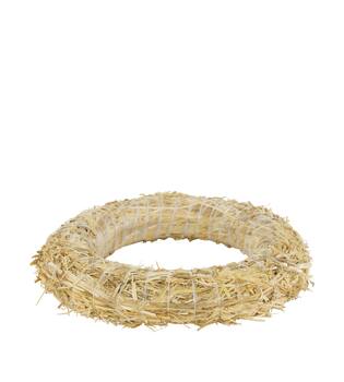 Wreath straw 25x4x25cm - Natural