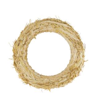 Wreath straw 30x30x5cm - Natural
