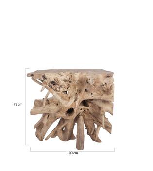 Root teak wood 100x40x78cm - Natural