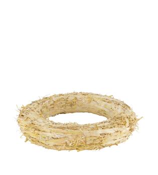 Wreath straw 30x30x5cm - Natural