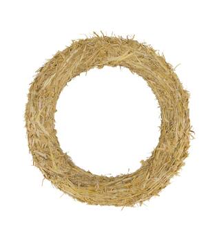 Wreath straw 40x40x6cm