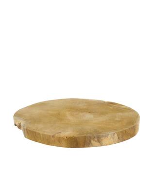 Slice round teak wood 23x23x2cm - Natural