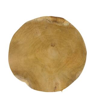 Slice round teak wood 23x23x2cm