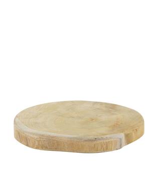 Slice round teak wood 18x18x2cm - Natural