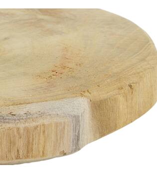 Slice round teak wood 18x18x2cm - Natural