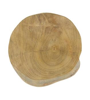 Slice round teak wood 18x18x2cm - Natural
