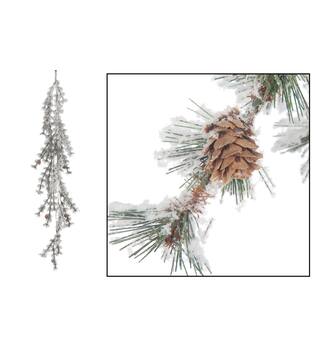 Snowy pine garland 118cm - Multi