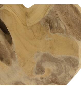 Heart teak wood on stand 25x10x41cm