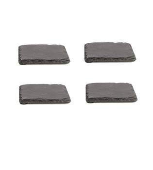 Plate slate 10x10cm 4pc