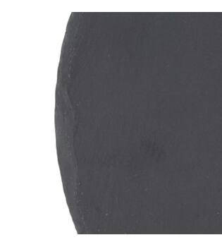 Plate round slate 30x30x1cm - Black