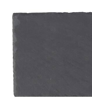 Assiette rectangulaire - Ardoise - 40x13x1 cm - Noir