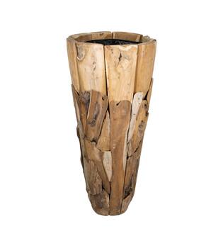 Planter erosion wood 50x50x120cm - Natural