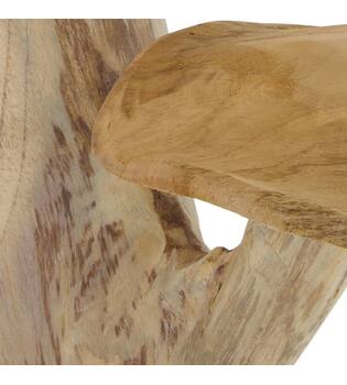 Mushroom double teak wood 45x24x29cm - Natural