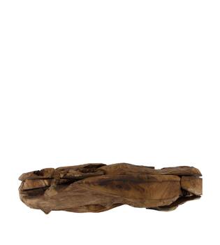 Skulptur aus rundem Erosionsholz Poltava - 39x10x54cm - Braun
