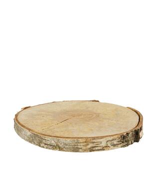 Slice round birch 30x30x2.5cm - Natural