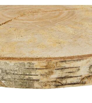Slice round birch 30x30x2.5cm - Natural