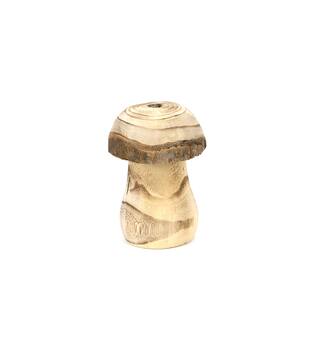 Paulownia wood mushroom 9x13cm - Brown