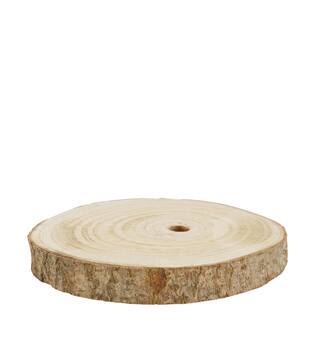 Slice round paulownia wood 20x20x3cm - Natural