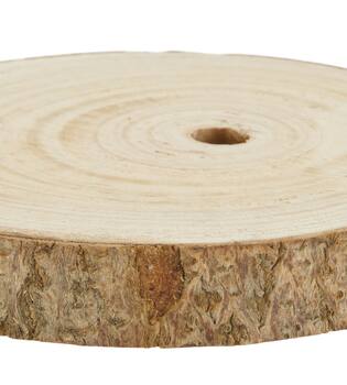 Slice round paulownia wood 20x20x3cm - Natural