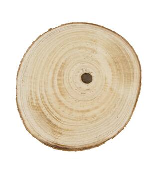 Slice round paulownia wood 20x20x3cm - Natural
