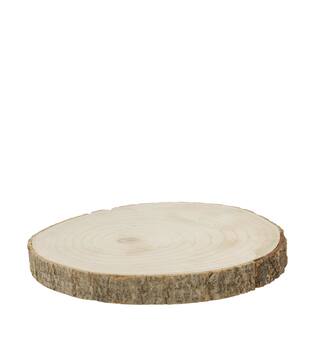 Slice round paulownia wood 30x30x3cm - Natural