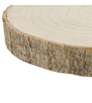 Slice round paulownia wood 30x30x3cm - Natural