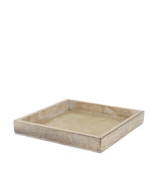 Tray square mdf 20x20x3cm - Grey