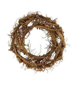 Couronne - Coton et bois de racine - 38x7x38 cm - Naturel
