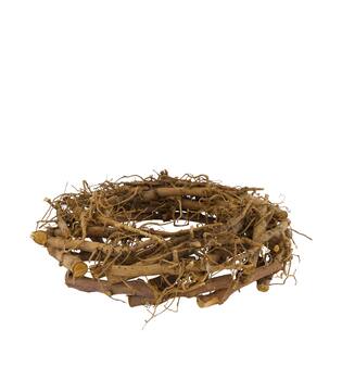 Couronne - Coton et bois de racine - 38x7x38 cm - Naturel