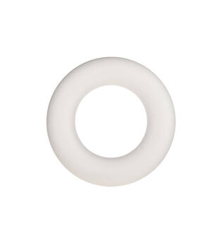 Wreath plastic 15x15x2cm - White