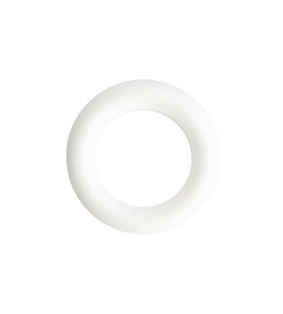 Wreath plastic 25x25x4cm - White