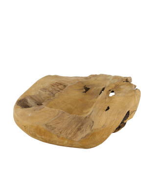 Winebottle holder 1 bottle teak wood 20x20x8cm - Natural