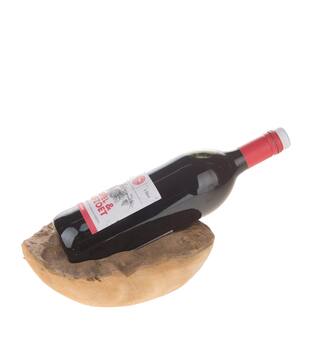 Winebottle holder 1 bottle teak wood 20x20x8cm - Natural