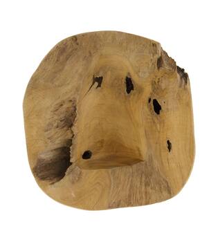 Winebottle holder 1 bottle teak wood 20x20x8cm - Natural