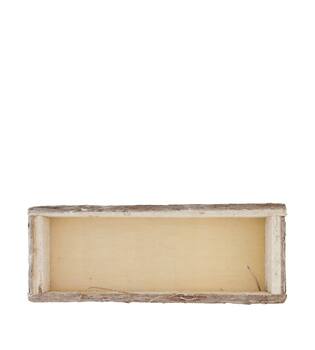Tray rectangular bark 39x15x5cm