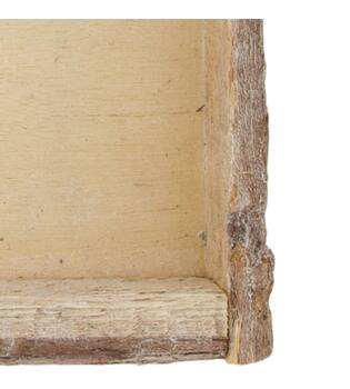 Tray square bark 25x25x4cm - Natural