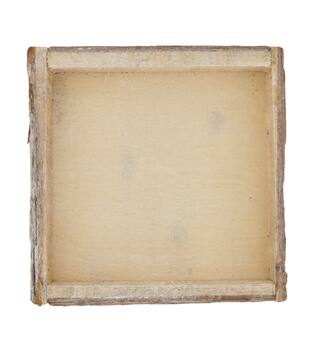 Tray square bark 25x25x4cm