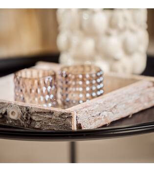 Tray square bark 25x25x4cm