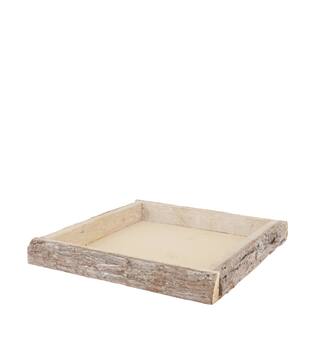 Tray square bark 30x30x4cm