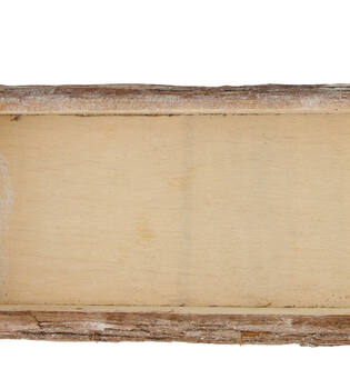Tray rectangular bark 58x14x4cm