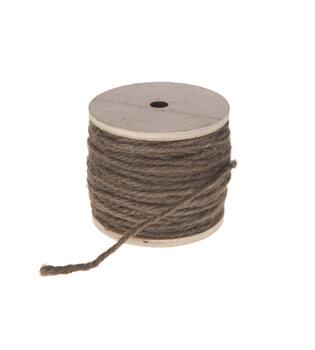 Rope jute 130gr fabric on spool 6.5x6.5x6.5cm - Grey
